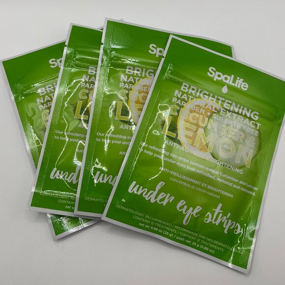 Spalife Cucumber & Lemon Brightening Under Eye Strips - 4 Packs - 48 Treatments - Picture 1 of 3